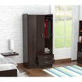 Inval Armoire/Wardrobe 36.6 in W x 17.5 in D x 71.2 in H in Espresso AM-B223